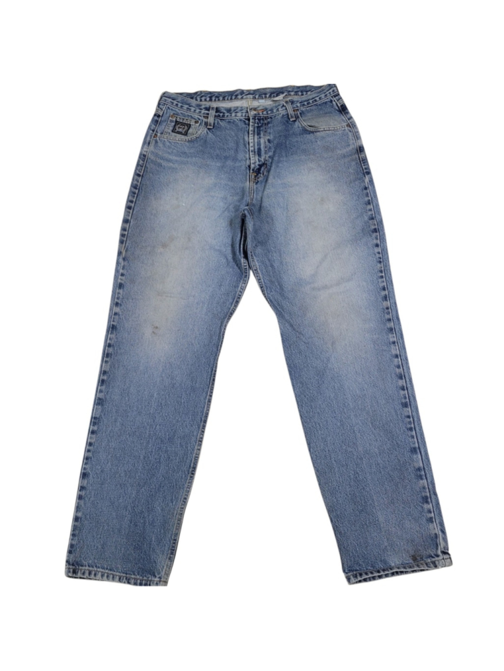 CINCH Men's Distressed Straight Leg Blue 200% Cotton Jeans Size 36/34 Pre-owned